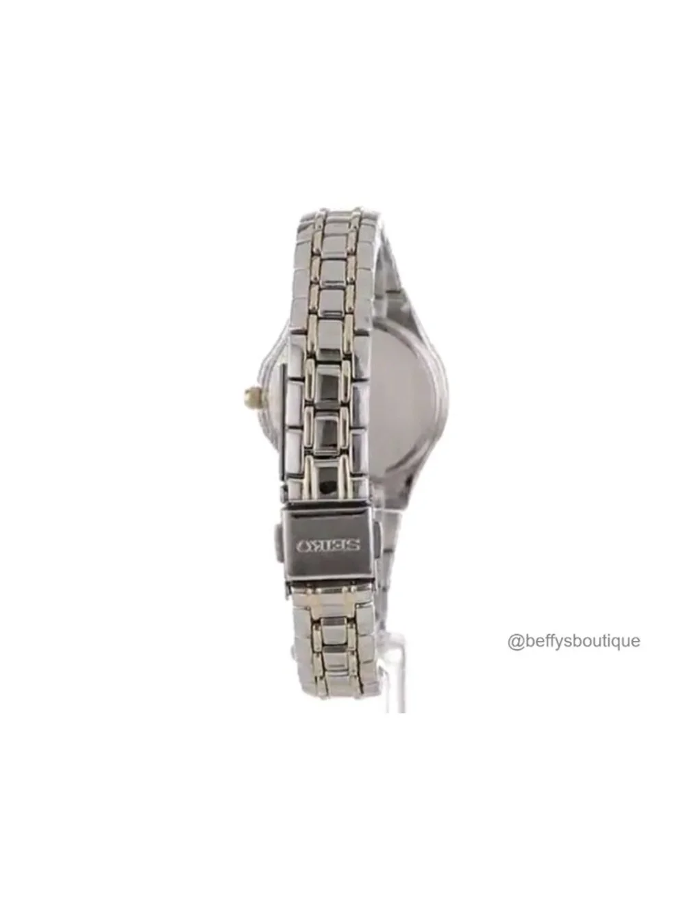 Solar Powered Women's Watch - Diamond Accents, Mother-of-Pearl Dial, Two-Tone